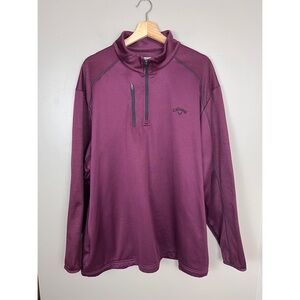 Callaway Men's 1/4 Zip Long Sleeve Golf Pullover Performance Midlayer, 2XL